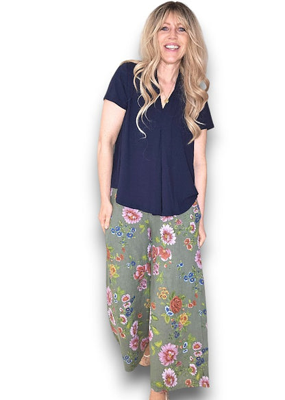 Forest Palazzo Doily Rose Pant