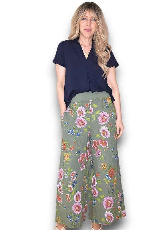 Forest Palazzo Doily Rose Pant
