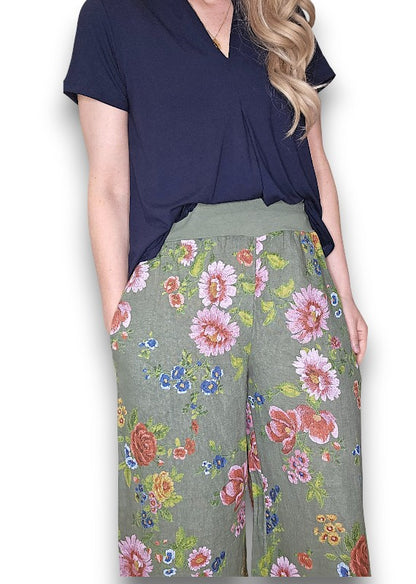 Forest Palazzo Doily Rose Pant