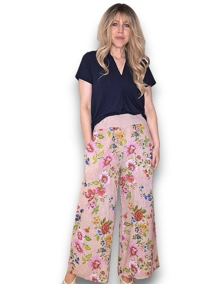 Baby Pink Palazzo Doily Rose Pant