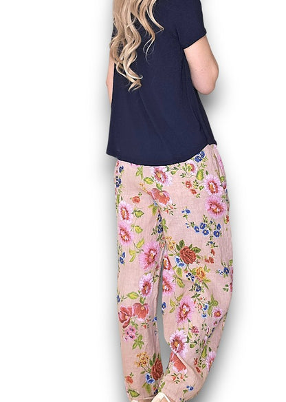 Baby Pink Palazzo Doily Rose Pant