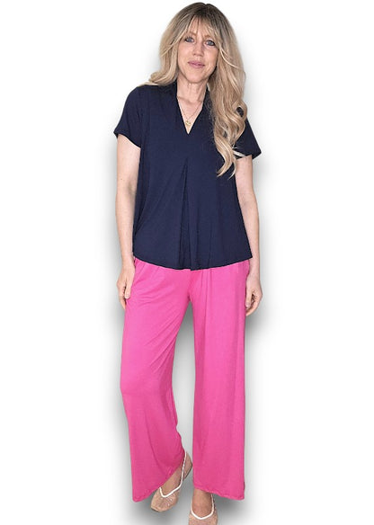 Hot Pink Samba Viscose Pant