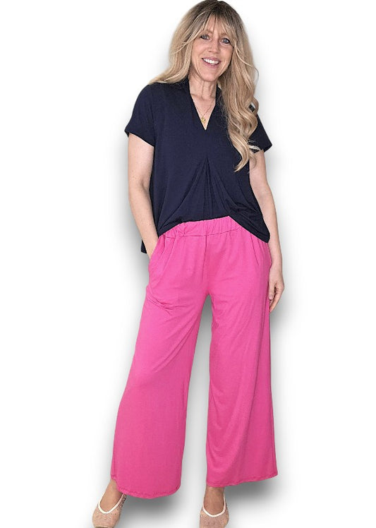 Hot Pink Samba Viscose Pant