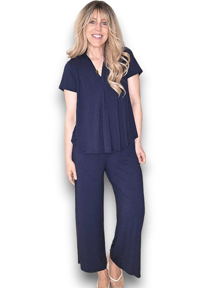 Navy Samba Viscose Pant
