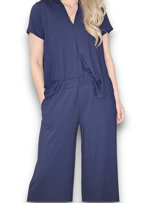 Navy Samba Viscose Pant