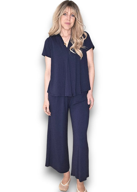 Navy Samba Viscose Pant