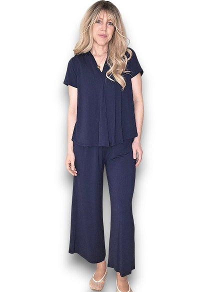 Navy Samba Viscose Pant