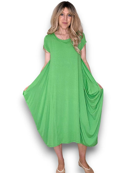 Bright Green Samba Viscose Dress