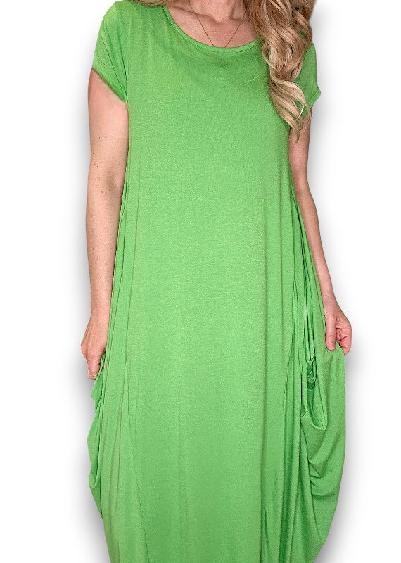 Bright Green Samba Viscose Dress