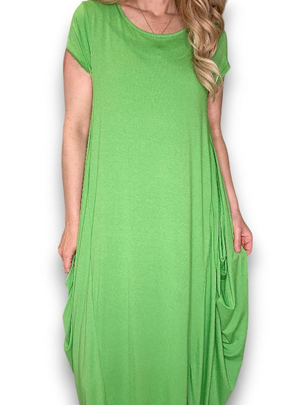 Bright Green Samba Viscose Dress