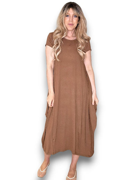 Coffee Samba Viscose Dress
