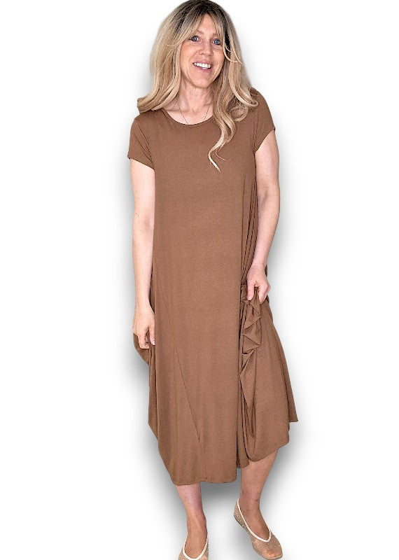 Coffee Samba Viscose Dress