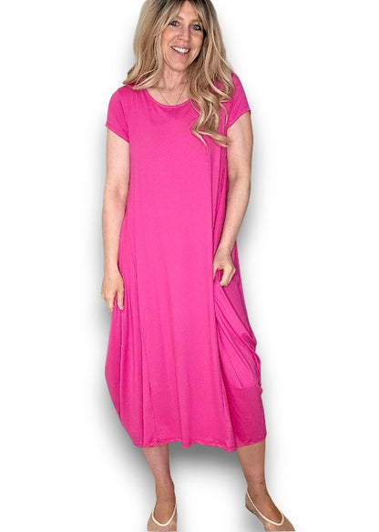 Hot Pink Samba Viscose Dress