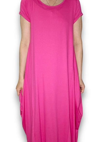 Hot Pink Samba Viscose Dress