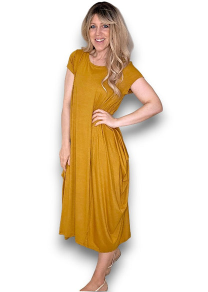 Mustard Samba Viscose Dress