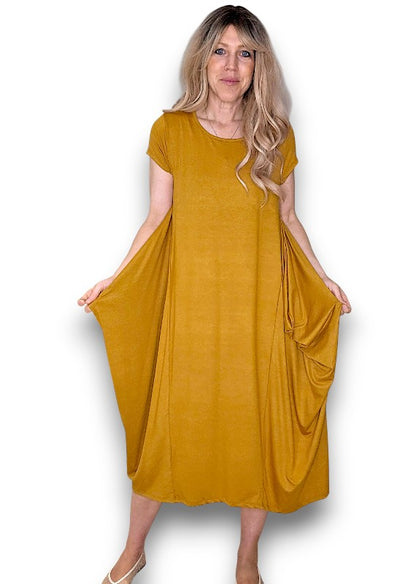 Mustard Samba Viscose Dress