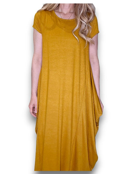 Mustard Samba Viscose Dress