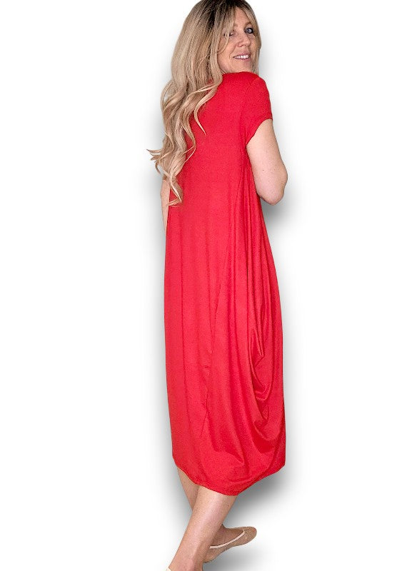 Red Samba Viscose Dress