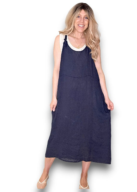 Navy Plain Tie it your way-Jumpsuit Dress