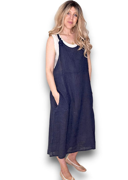Navy Plain Tie it your way-Jumpsuit Dress