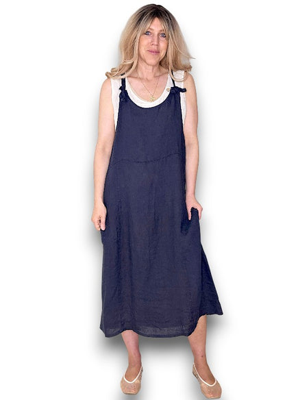 Navy Plain Tie it your way-Jumpsuit Dress
