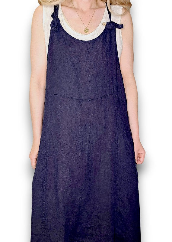 Navy Plain Tie it your way-Jumpsuit Dress