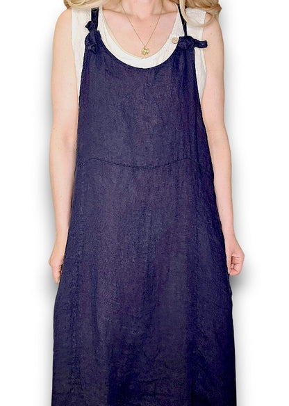 Navy Plain Tie it your way-Jumpsuit Dress