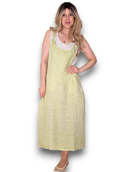 Antique Lime Plain Tie it your way-Jumpsuit Dress