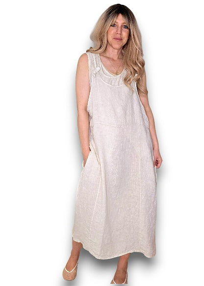 Beige Plain Tie it your way-Jumpsuit Dress