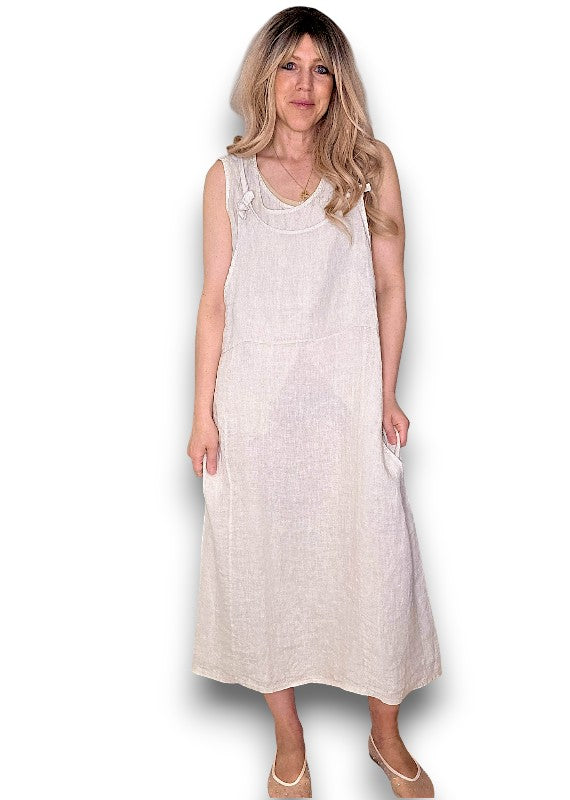 Beige Plain Tie it your way-Jumpsuit Dress