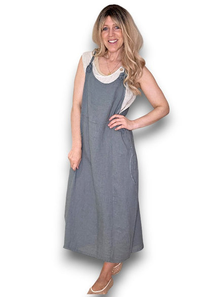 Grey Plain Tie it your way-Jumpsuit Dress