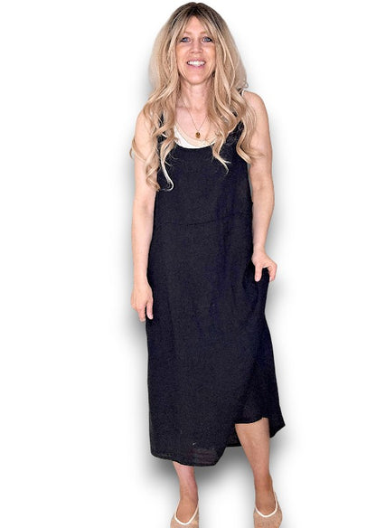 Black Plain Tie it your way-Jumpsuit Dress
