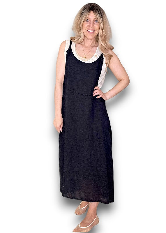 Black Plain Tie it your way-Jumpsuit Dress