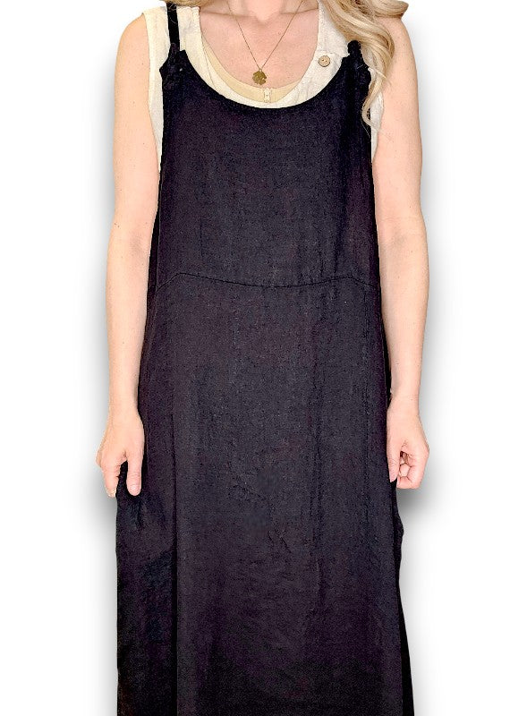 Black Plain Tie it your way-Jumpsuit Dress
