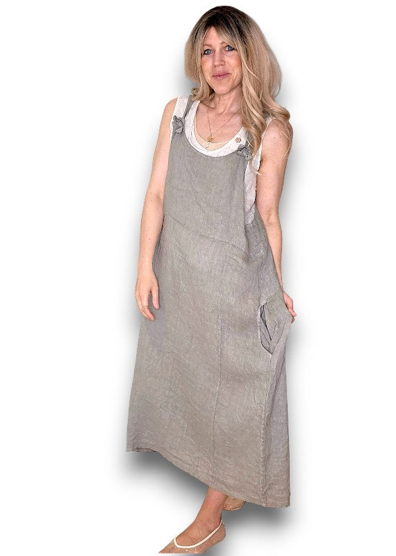 Mocha Plain Tie it your way-Jumpsuit Dress