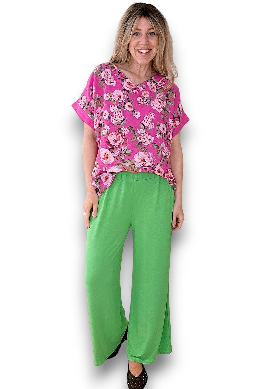 Bright Green Viscose Pant