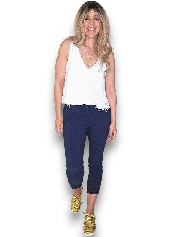 Navy Plain Pants
