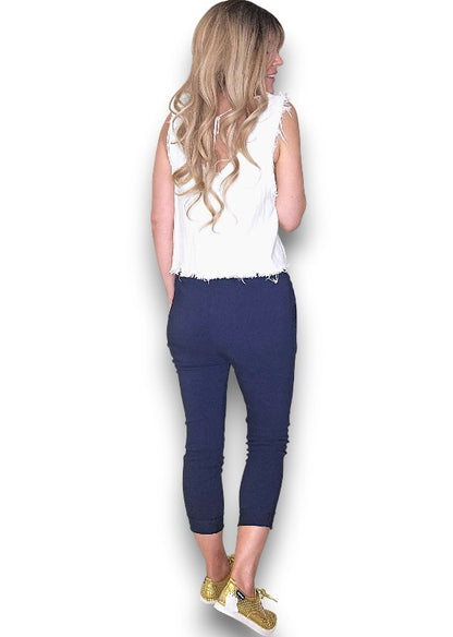 Navy Plain Pants