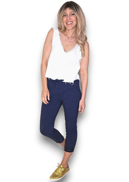 Navy Plain Pants