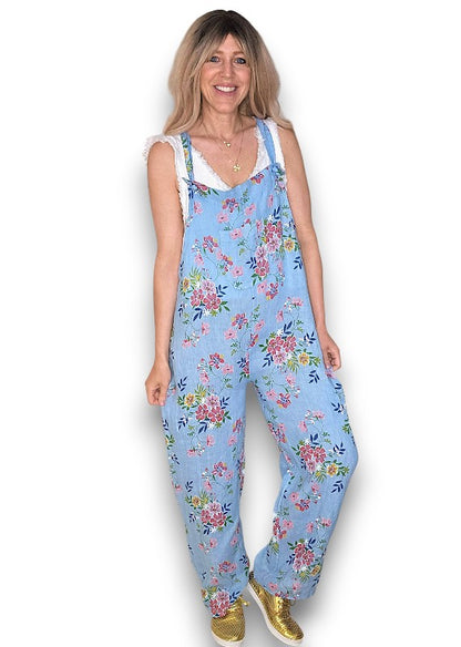 Baby Blue Wild Daisy Tie it your way-Jumpsuit