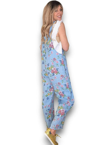 Baby Blue Wild Daisy Tie it your way-Jumpsuit