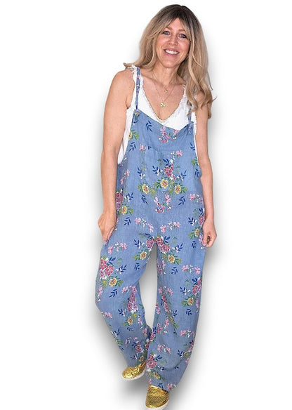 Petrol Wild Daisy Tie it your way-Jumpsuit