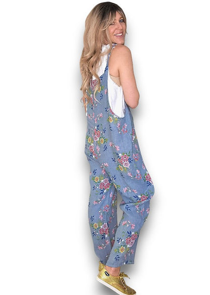 Petrol Wild Daisy Tie it your way-Jumpsuit