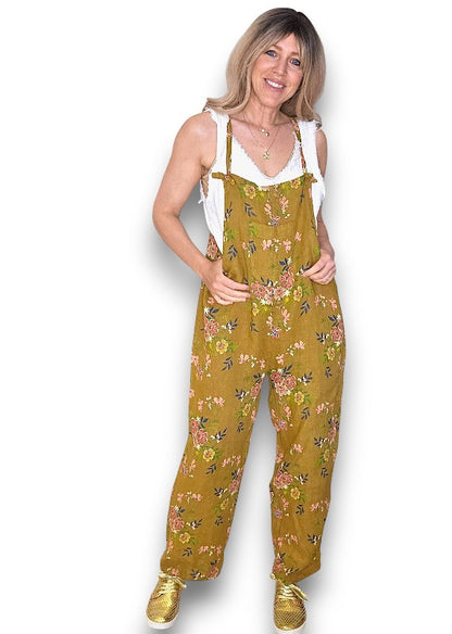 Mustard Wild Daisy Tie it your way-Jumpsuit