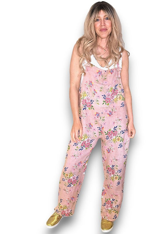 Baby Pink Wild Daisy Tie it your way-Jumpsuit