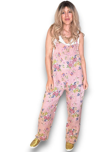Baby Pink Wild Daisy Tie it your way-Jumpsuit