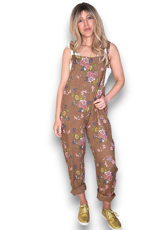 Coffee Wild Daisy Tie it your way-Jumpsuit
