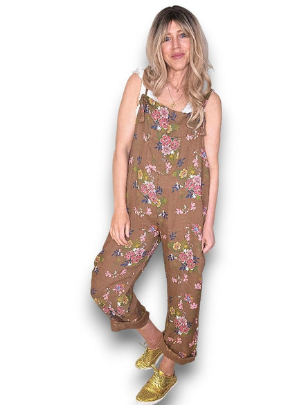 Coffee Wild Daisy Tie it your way-Jumpsuit