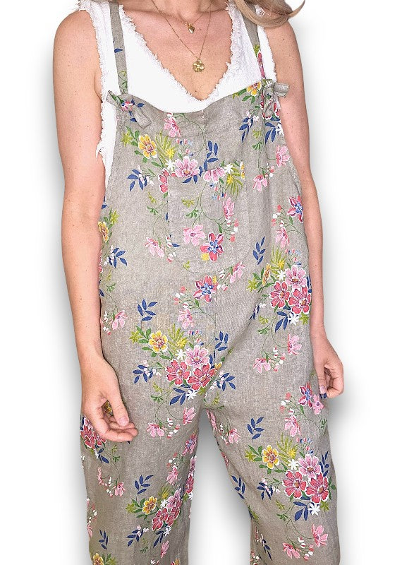Mocha Wild Daisy Tie it your way-Jumpsuit