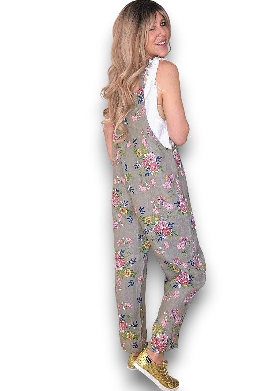 Mocha Wild Daisy Tie it your way-Jumpsuit
